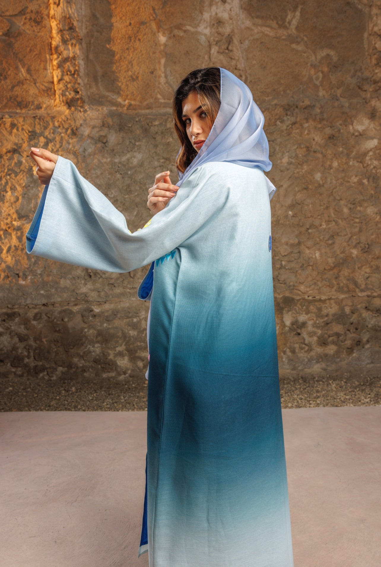 Blue Linen Ombré