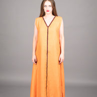 Orange Dots Abaya