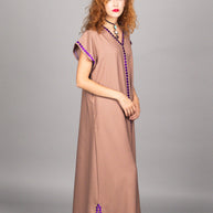 Brown Dots Abaya
