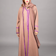 Brown Dots Abaya