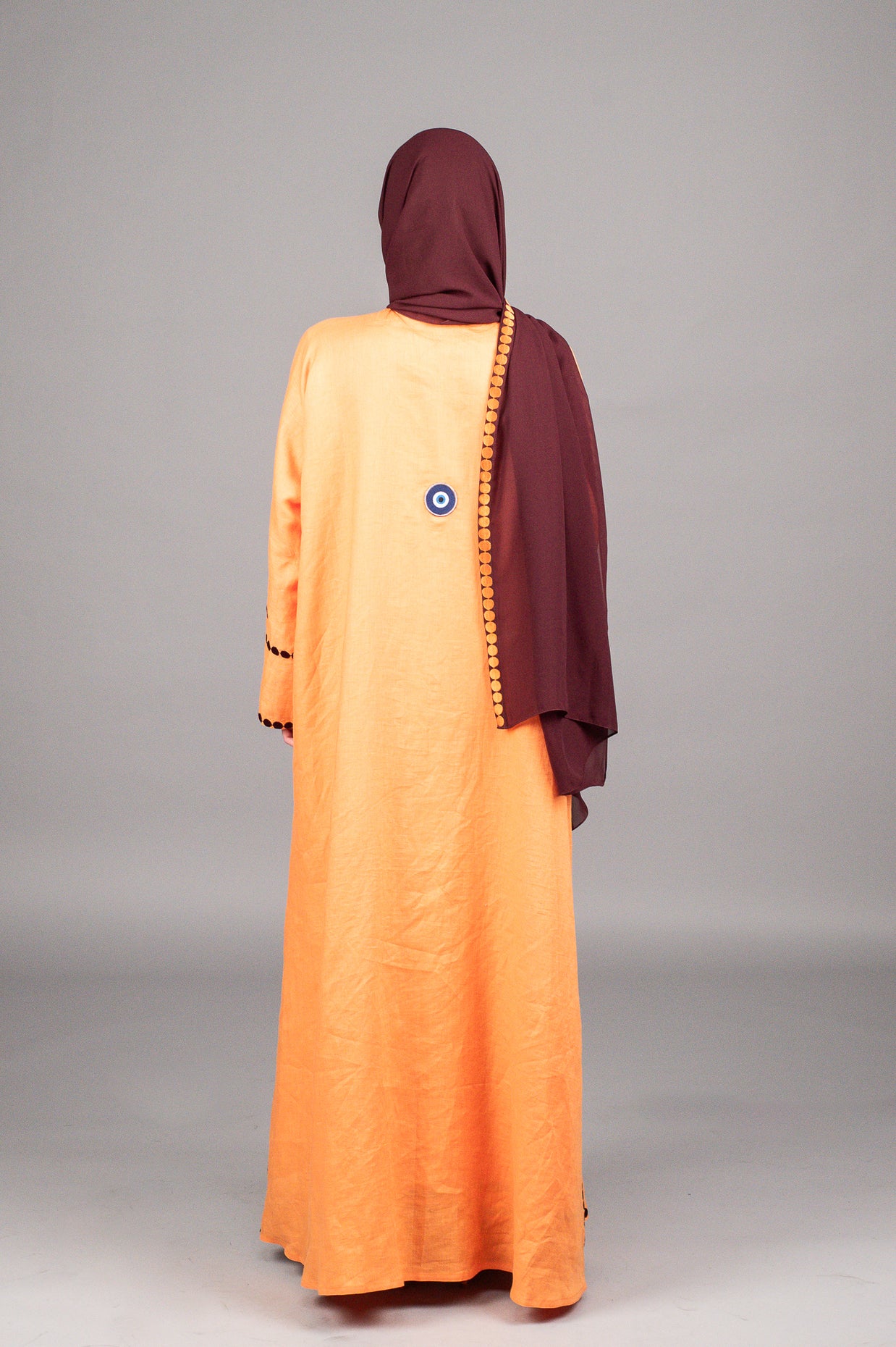 Orange Dots Abaya