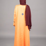 Orange Dots Abaya