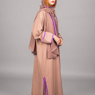 Brown Dots Abaya