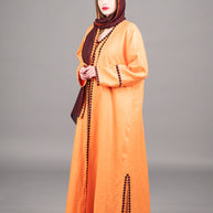 Orange Dots Abaya