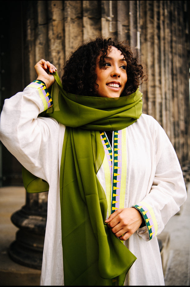 Orange Leopard Abaya