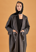 Load image into Gallery viewer, Leisure Abaya Black with pockets
